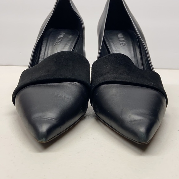 Vince. Leather Pointy Heels - Picture 3 of 9